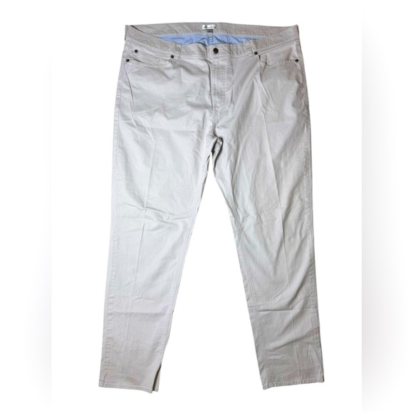 Peter Millar Menโs 5-Pocket Pants Size 44 x 32 Pima Cotton Stretch light gray - Picture 4 of 5